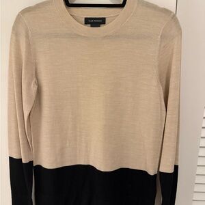 Club Monaco Women’s Two-Tone Sweater in Beige and Black